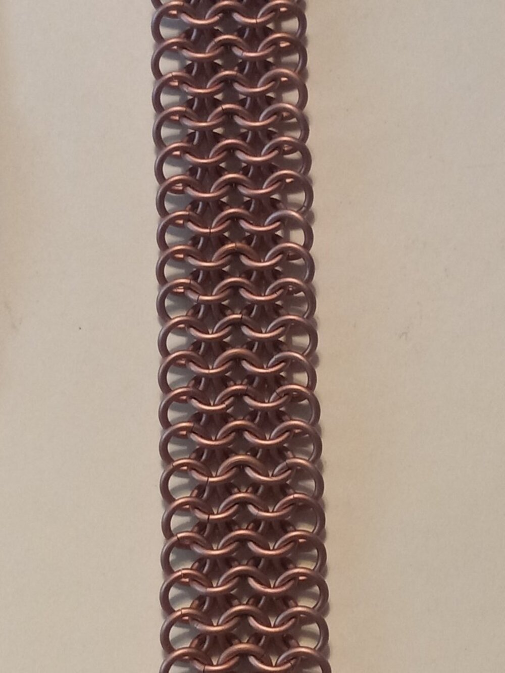 Light pink chain mail bracelet